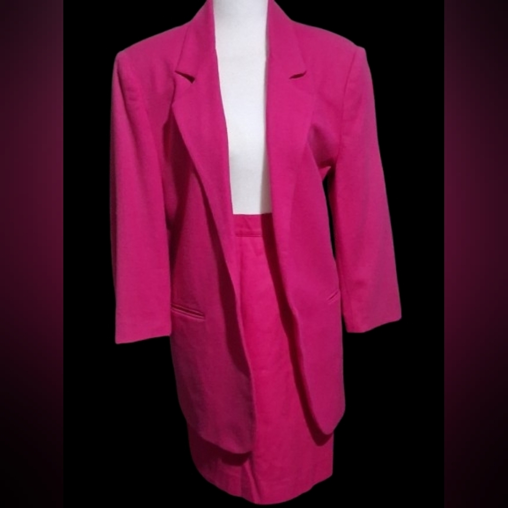 Vtg Like New Block Island  Petite By Marina Pappas, S/12, 100% Wool Suit 2 Piece